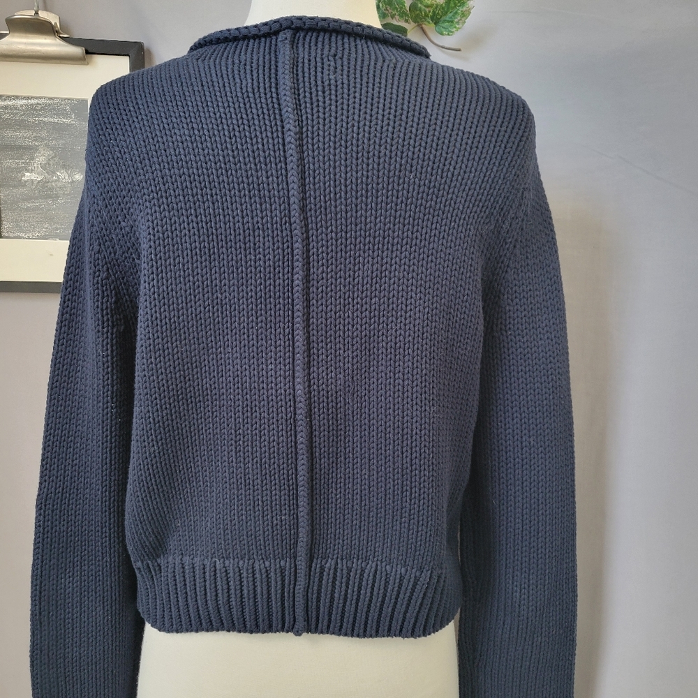 Women's Navy Sweater - Picture 6 of 16
